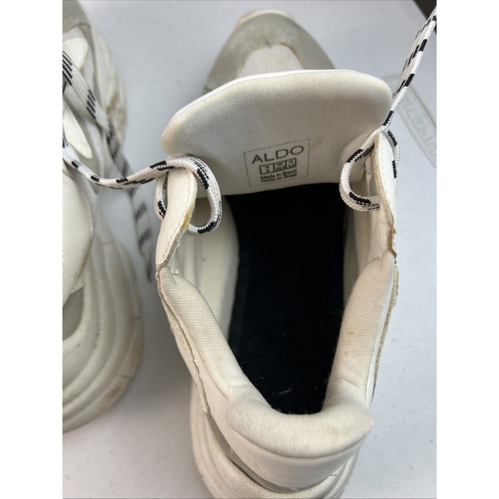 Aldo Women's Athletic Shoe Sneakers Size 8, Color White/Bone‎ - Picture 9 of 12
